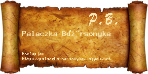 Palaczka Bársonyka névjegykártya